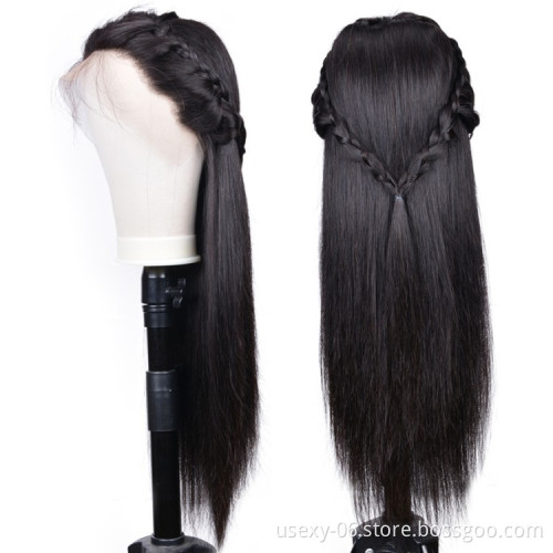 Wholesale Straight Frontal Lace Wig 100% Virgin Human Hair Wig Brazilian Wigs With Lace Frontal